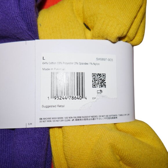 Nike Everyday Plus Cushioned Crew Training Socks L 6-PACK Multi Color SX6897-903 - Picture 11 of 11